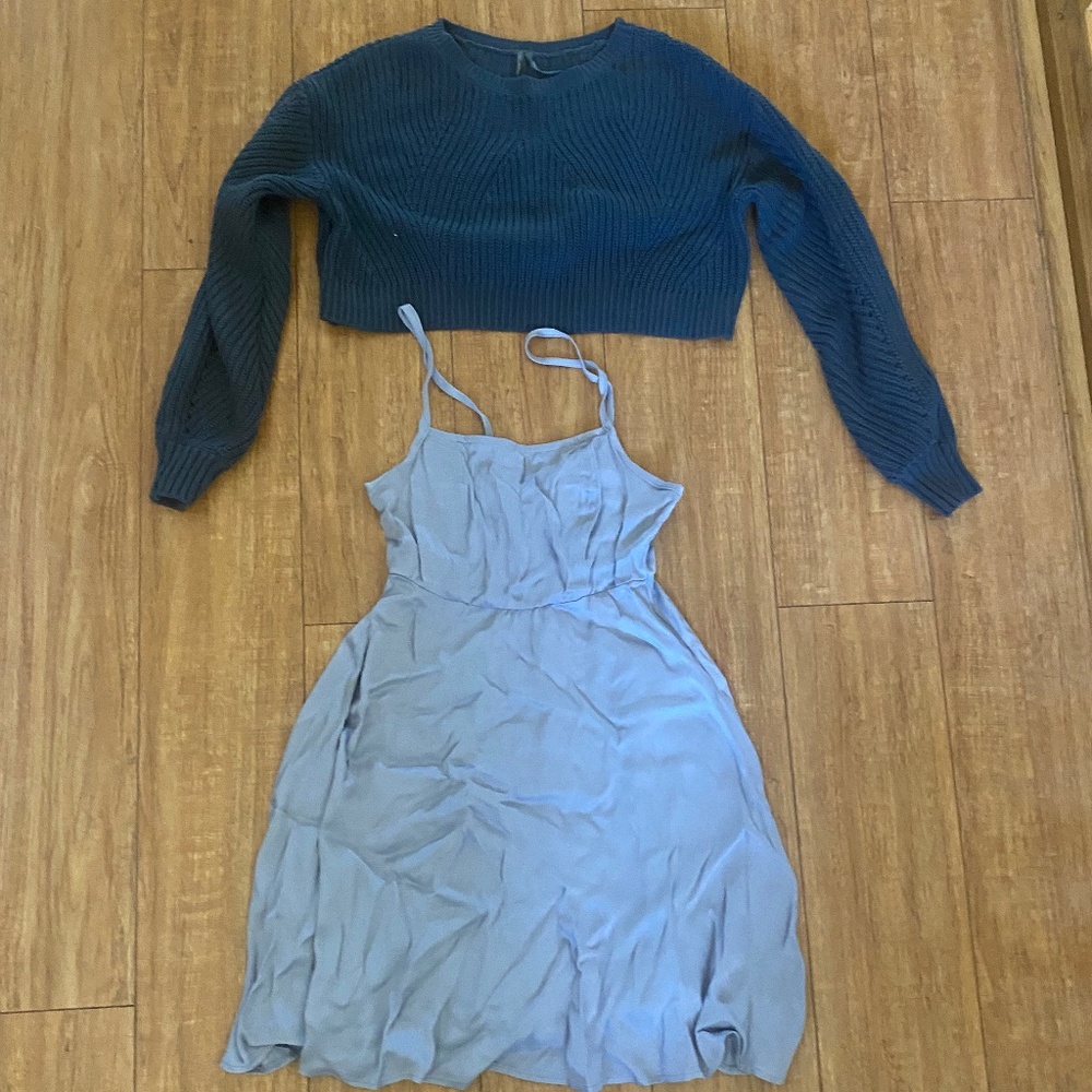 Anthropology Sweater and Slip Dress